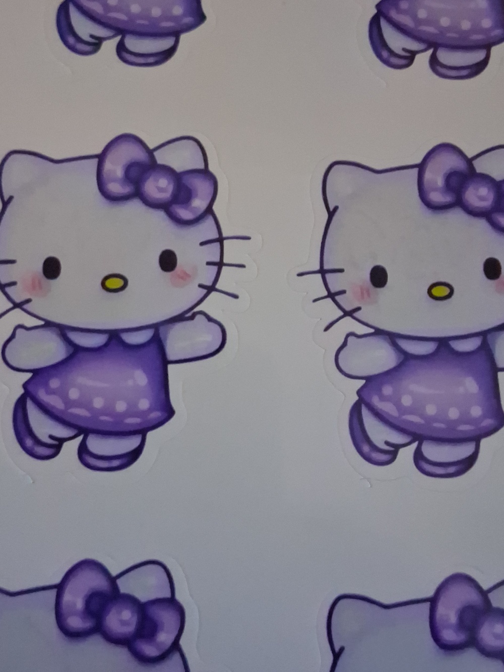 Hello Kitty White & Purple Character Sticker Sheet 6 Sticker - Picture 4 of 7